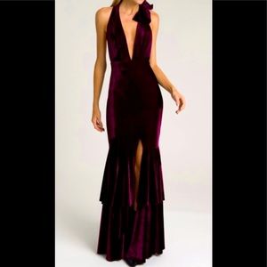 PatBO Velvet Plunge Gown